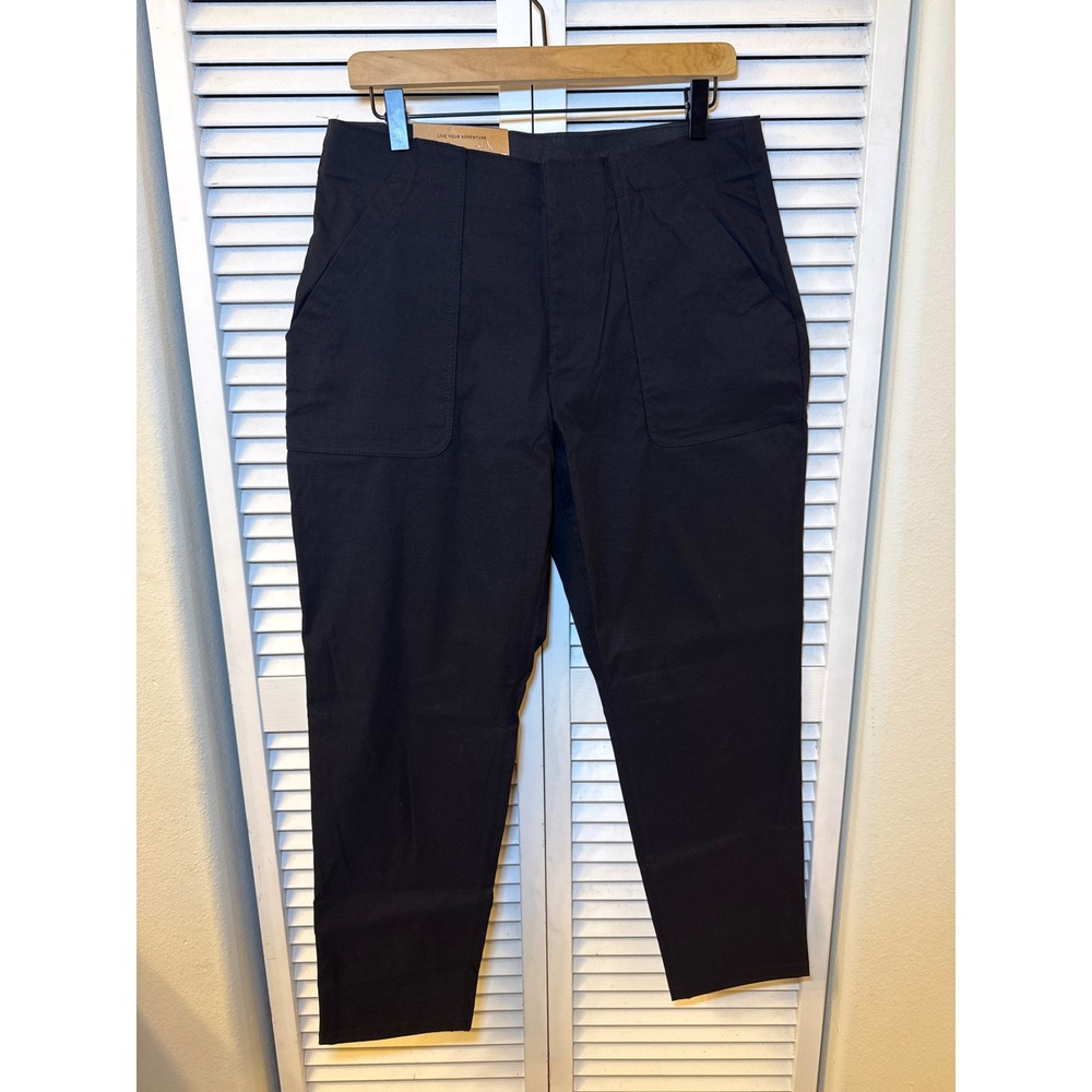 Eddie Bauer Horizon Straight Ankle Pant Black Hiking Travel Trousers Womens 10